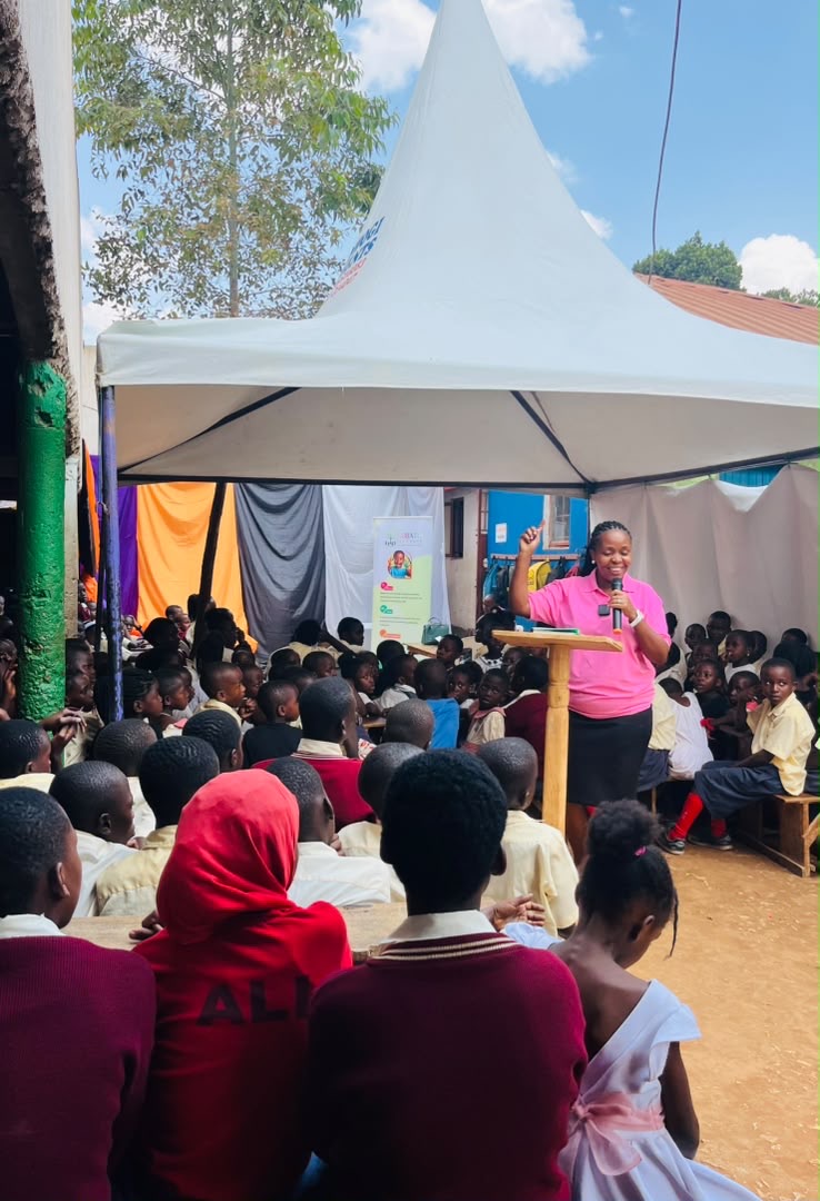 Children gathered for an ABATO school support session